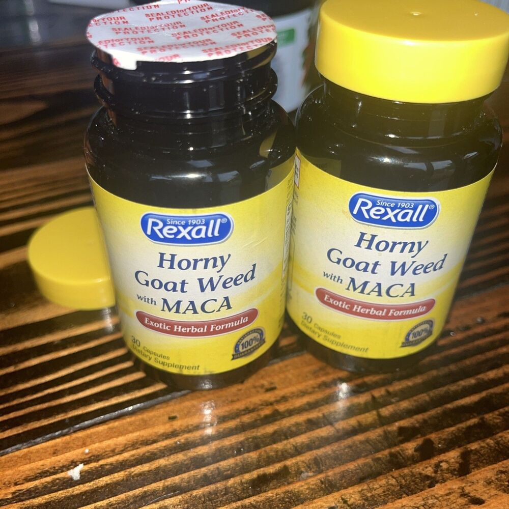 Rexall Horny Goat Weed With Maca 30 Capsules 7/26 New Item